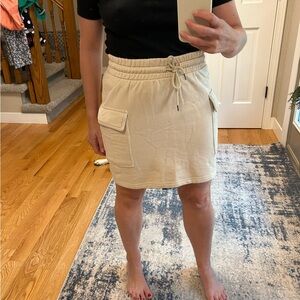 Universal Thread Beige Drawstring Cargo Mini Skirt